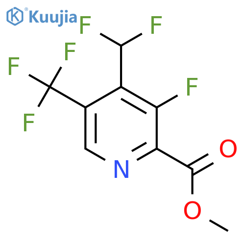 Methyl 4-(difluoromethyl)-3-fluoro-5-(trifluoromethyl)pyridine-2-carboxylate structure