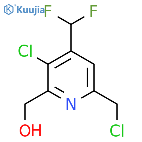3-Chloro-6-(chloromethyl)-4-(difluoromethyl)pyridine-2-methanol structure