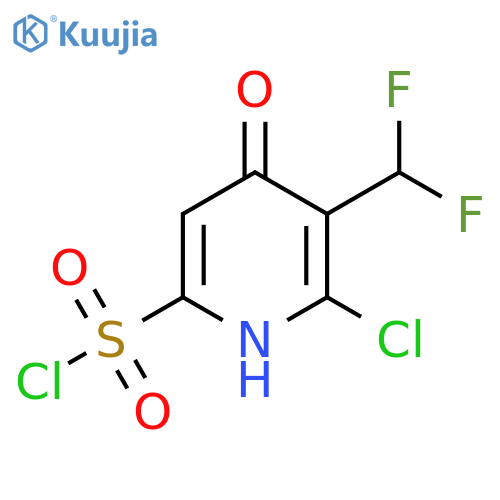 2-Chloro-3-(difluoromethyl)-4-hydroxypyridine-6-sulfonyl chloride structure