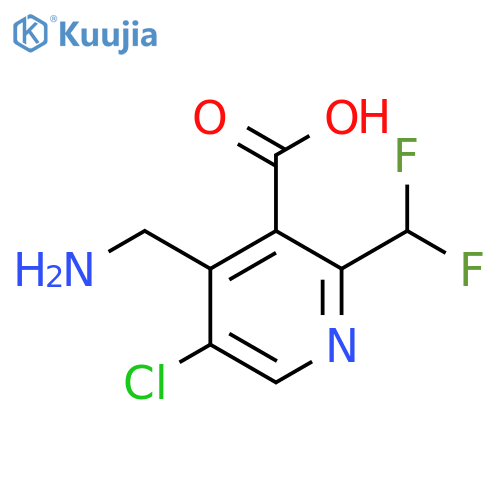 4-(Aminomethyl)-5-chloro-2-(difluoromethyl)pyridine-3-carboxylic acid structure