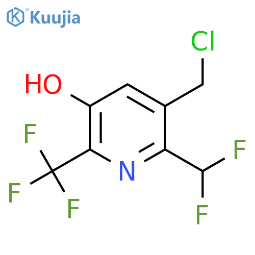 3-(Chloromethyl)-2-(difluoromethyl)-5-hydroxy-6-(trifluoromethyl)pyridine structure