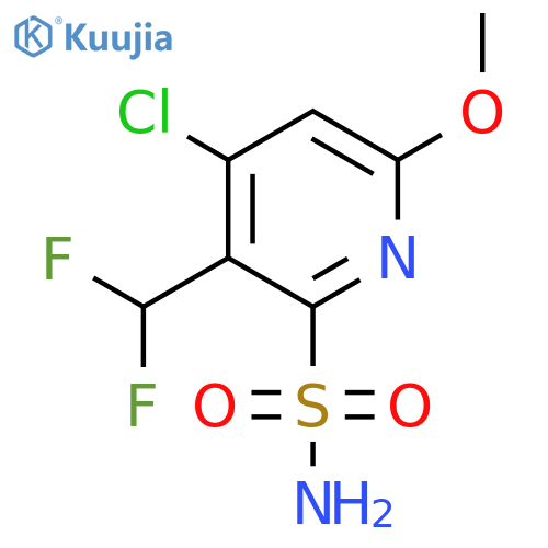4-Chloro-3-(difluoromethyl)-6-methoxypyridine-2-sulfonamide structure