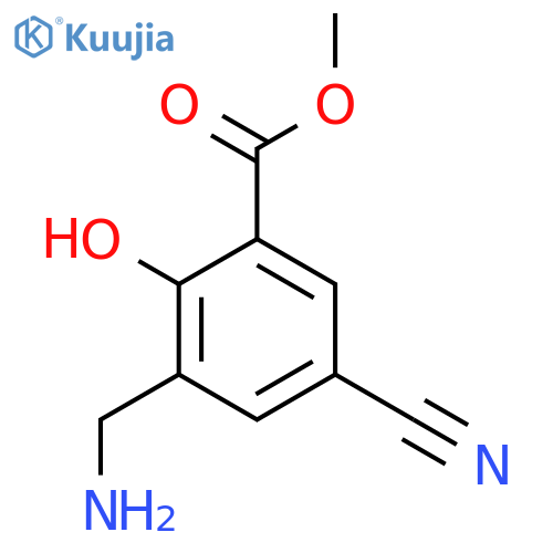 Methyl 3-aminomethyl-5-cyano-2-hydroxybenzoate structure