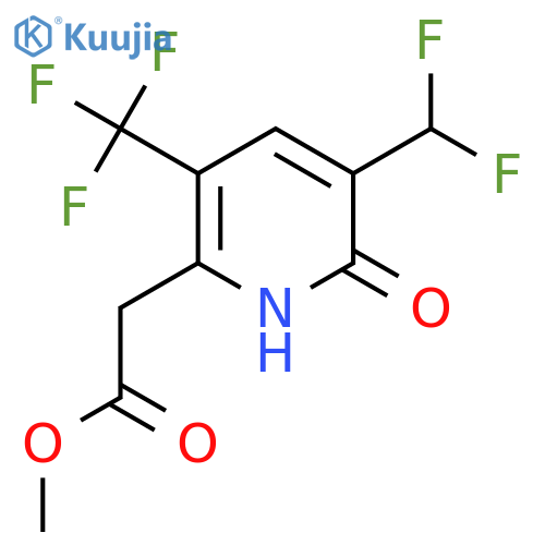 Methyl 3-(difluoromethyl)-2-hydroxy-5-(trifluoromethyl)pyridine-6-acetate structure