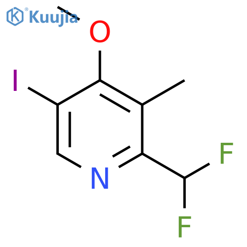 2-(Difluoromethyl)-5-iodo-4-methoxy-3-methylpyridine structure