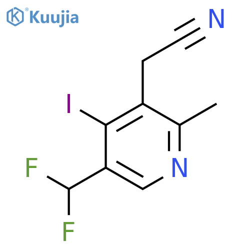 5-(Difluoromethyl)-4-iodo-2-methylpyridine-3-acetonitrile structure