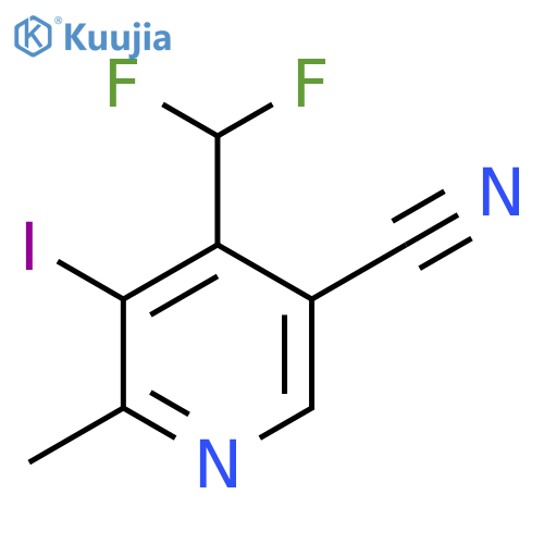 5-Cyano-4-(difluoromethyl)-3-iodo-2-methylpyridine structure