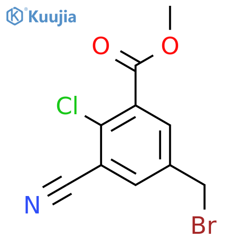 Methyl 5-bromomethyl-2-chloro-3-cyanobenzoate structure