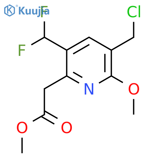 Methyl 3-(chloromethyl)-5-(difluoromethyl)-2-methoxypyridine-6-acetate structure