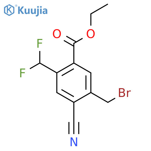 Ethyl 5-bromomethyl-4-cyano-2-(difluoromethyl)benzoate structure