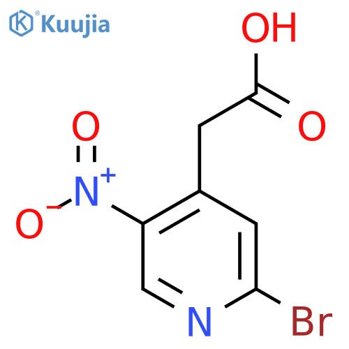 2-Bromo-5-nitropyridine-4-acetic acid structure