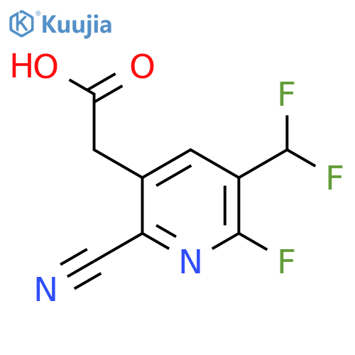 2-Cyano-5-(difluoromethyl)-6-fluoropyridine-3-acetic acid structure