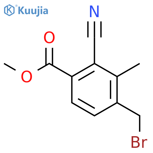 Methyl 4-bromomethyl-2-cyano-3-methylbenzoate structure