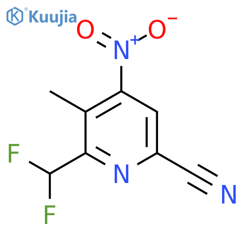 6-Cyano-2-(difluoromethyl)-3-methyl-4-nitropyridine structure