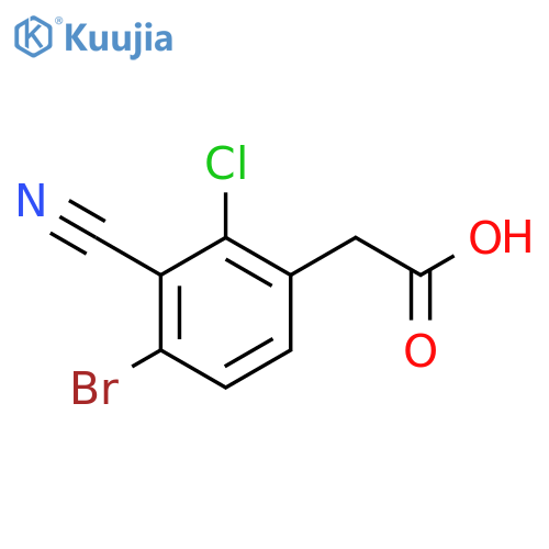 4-Bromo-2-chloro-3-cyanophenylacetic acid structure