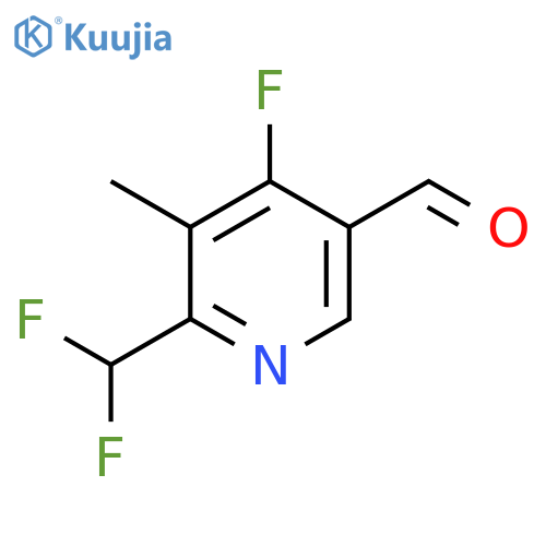 2-(Difluoromethyl)-4-fluoro-3-methylpyridine-5-carboxaldehyde structure