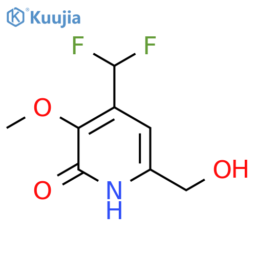 4-(Difluoromethyl)-2-hydroxy-3-methoxypyridine-6-methanol structure