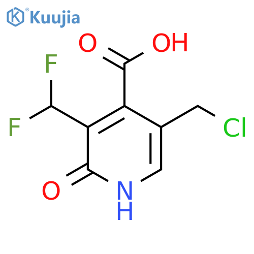 5-(Chloromethyl)-3-(difluoromethyl)-2-hydroxypyridine-4-carboxylic acid structure