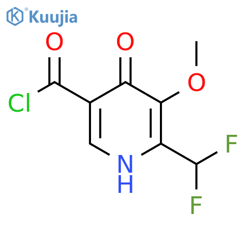 2-(Difluoromethyl)-4-hydroxy-3-methoxypyridine-5-carbonyl chloride structure