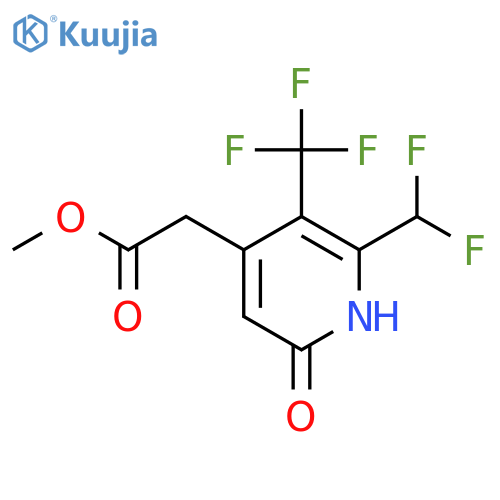 Methyl 2-(difluoromethyl)-6-hydroxy-3-(trifluoromethyl)pyridine-4-acetate structure
