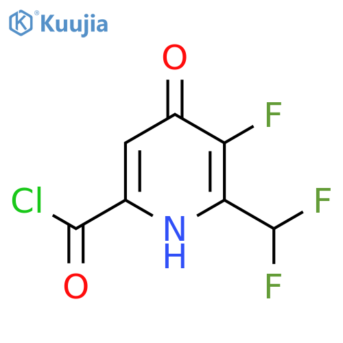 2-(Difluoromethyl)-3-fluoro-4-hydroxypyridine-6-carbonyl chloride structure
