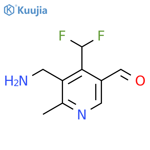 3-(Aminomethyl)-4-(difluoromethyl)-2-methylpyridine-5-carboxaldehyde structure