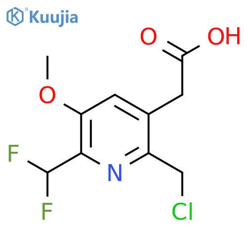 2-(Chloromethyl)-6-(difluoromethyl)-5-methoxypyridine-3-acetic acid structure