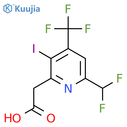 6-(Difluoromethyl)-3-iodo-4-(trifluoromethyl)pyridine-2-acetic acid structure