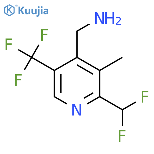 4-(Aminomethyl)-2-(difluoromethyl)-3-methyl-5-(trifluoromethyl)pyridine structure