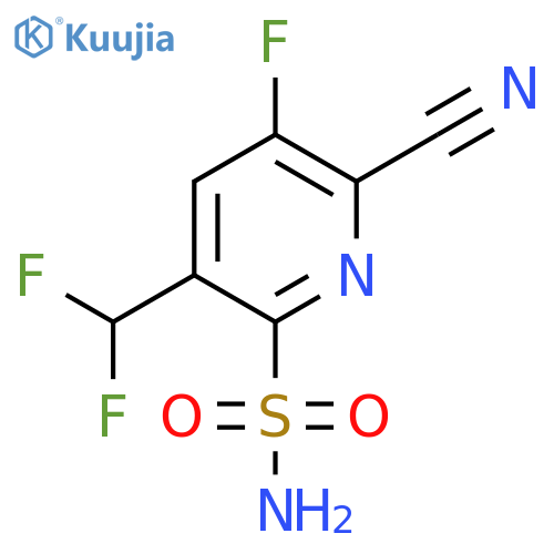 2-Cyano-5-(difluoromethyl)-3-fluoropyridine-6-sulfonamide structure