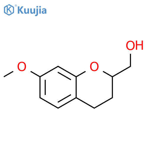 2H-1-Benzopyran-2-methanol, 3,4-dihydro-7-methoxy- structure