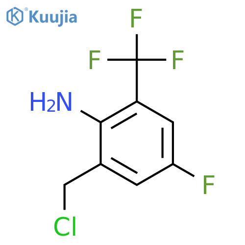 2-Amino-5-fluoro-3-(trifluoromethyl)benzyl chloride structure