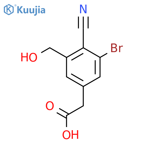 3-Bromo-4-cyano-5-(hydroxymethyl)phenylacetic acid structure