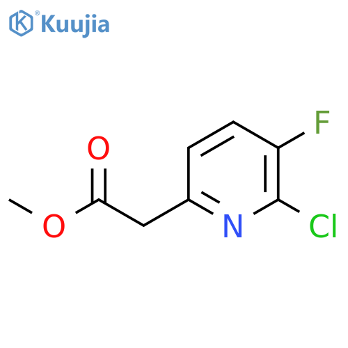 Methyl 2-chloro-3-fluoropyridine-6-acetate structure