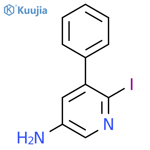 5-Amino-2-iodo-3-phenylpyridine structure