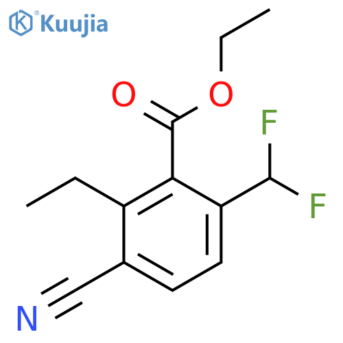 Ethyl 3-cyano-6-difluoromethyl-2-ethylbenzoate structure