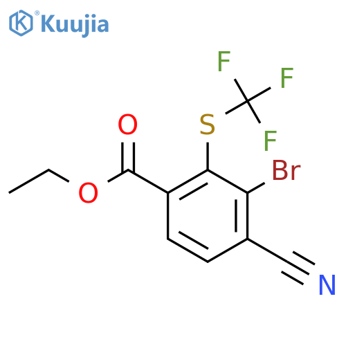 Ethyl 3-bromo-4-cyano-2-(trifluoromethylthio)benzoate structure