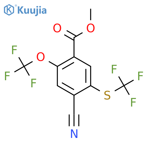 Methyl 4-cyano-2-trifluoromethoxy-5-(trifluoromethylthio)benzoate structure