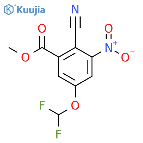 Methyl 2-cyano-5-difluoromethoxy-3-nitrobenzoate structure