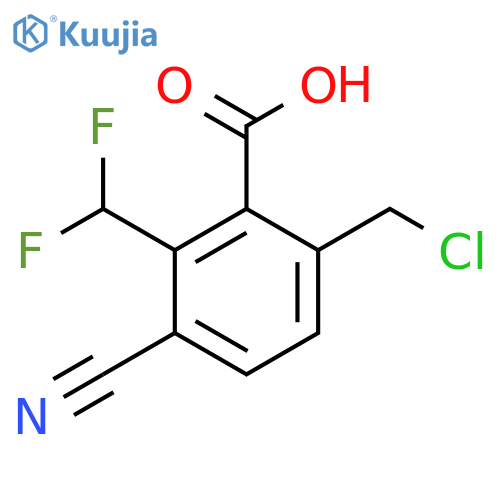 6-Chloromethyl-3-cyano-2-(difluoromethyl)benzoic acid structure
