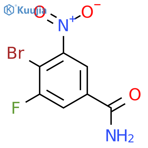 4-Bromo-3-fluoro-5-nitrobenzamide structure