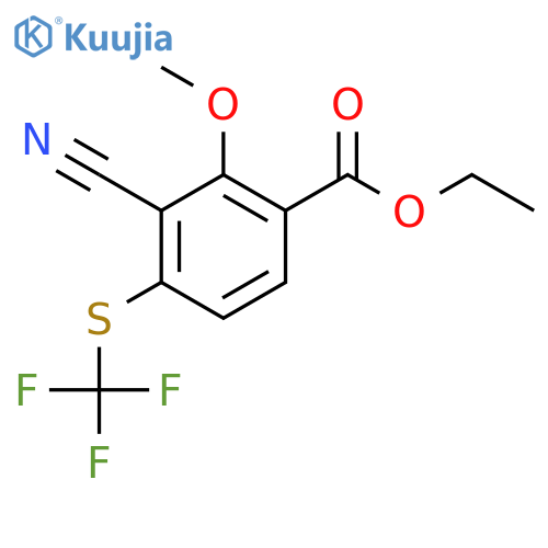 Ethyl 3-cyano-2-methoxy-4-(trifluoromethylthio)benzoate structure