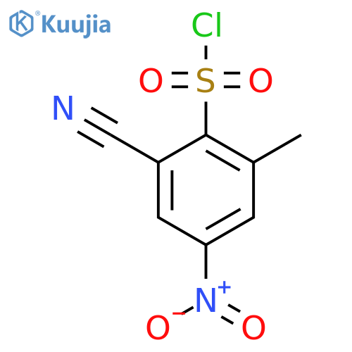 2-Cyano-6-methyl-4-nitrobenzenesulfonyl chloride structure
