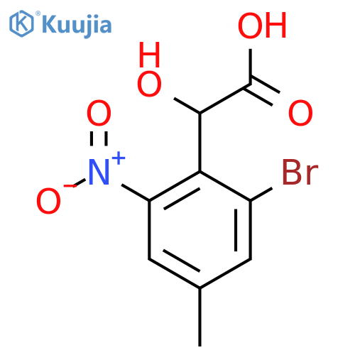 2-Bromo-4-methyl-6-nitromandelic acid structure