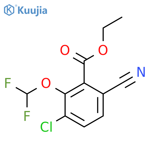 Ethyl 3-chloro-6-cyano-2-(difluoromethoxy)benzoate structure