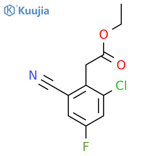 Ethyl 2-chloro-6-cyano-4-fluorophenylacetate structure