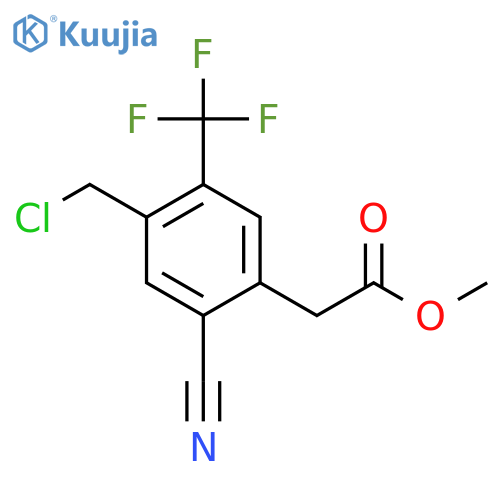 Methyl 4-chloromethyl-2-cyano-5-(trifluoromethyl)phenylacetate structure