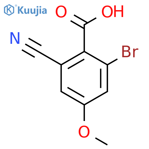 2-Bromo-6-cyano-4-methoxybenzoic acid structure