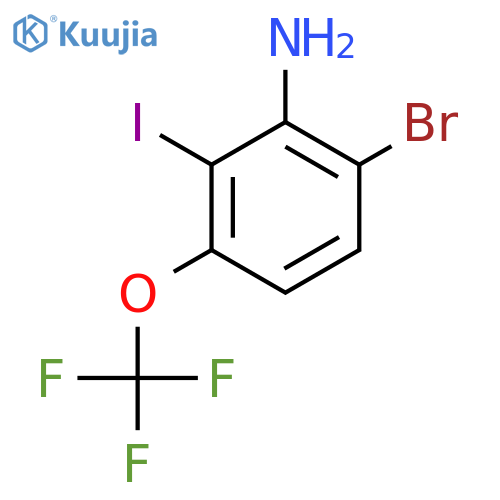 6-Bromo-2-iodo-3-(trifluoromethoxy)aniline structure