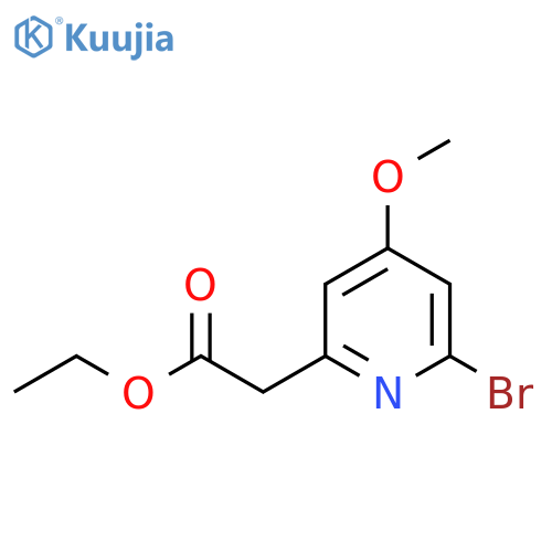 Ethyl 2-bromo-4-methoxypyridine-6-acetate structure